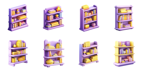 3D bookshelf Artificial Intelligence Generative