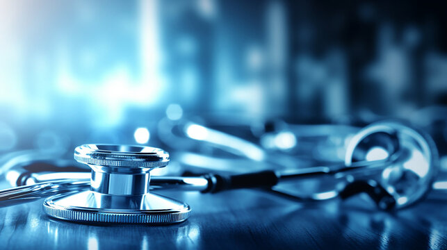 close up of a stethoscope on the table