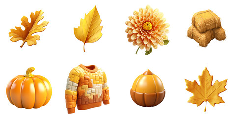 3d autumn icon Artificial Intelligence Generative