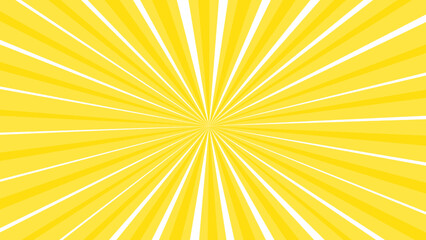 Yellow and white sunburst background