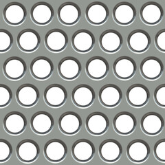 steel metal grate or grille with round holes