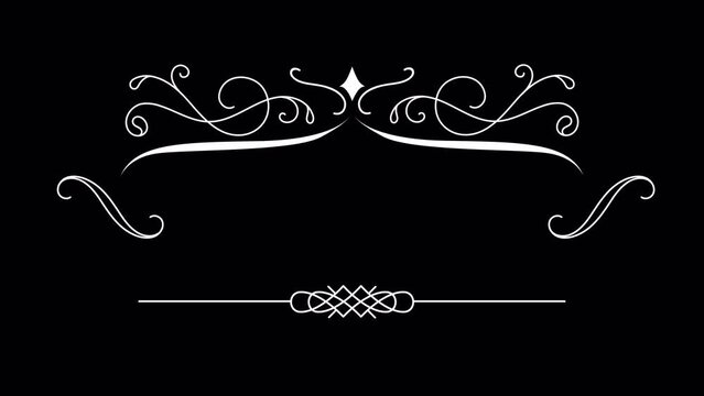 Wedding invitation Ornament Title Animation #05