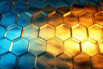 Colorful abstract background in honeycomb shape, Sorting hexagon abstract background
