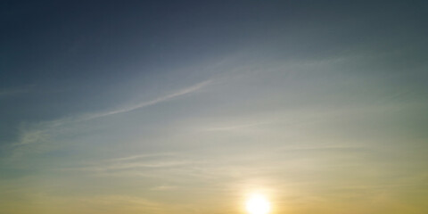 Naklejka na ściany i meble sky and clouds background with sunrise