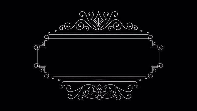 Wedding invitation Ornament Title Animation #09