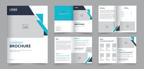 unique modern professional Company brochure design template - obrazy, fototapety, plakaty