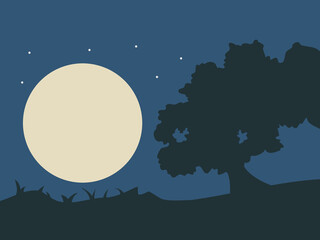 Obraz premium flat design beautiful natural scenery