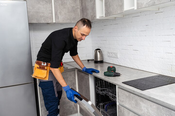 Dishwasher Appliance Repair Service. Household Maintenance Repairman