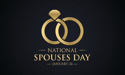 National Spouses Day, January 26. Vector illustration on the theme of Happy Spouse's Day. Holiday concept for banner, poster, card and background design.