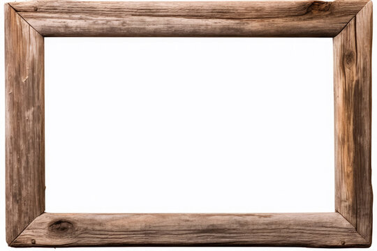 antique picture frames isolated on white background..old wood picture frame on white background