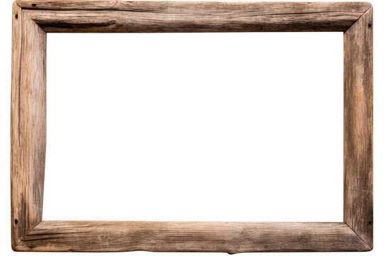  antique picture frames isolated on white background..old wood picture frame on white background
