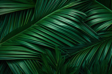 palm leaf background. 