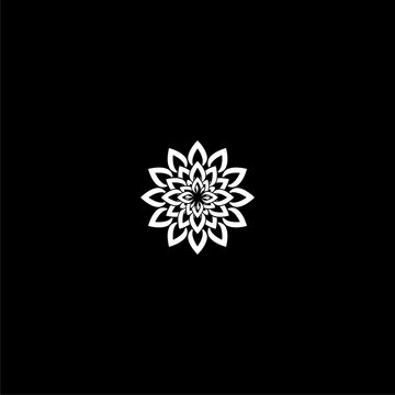 Mandala icon isolated on dark background