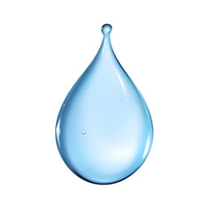 Water drop isolated on transparent background