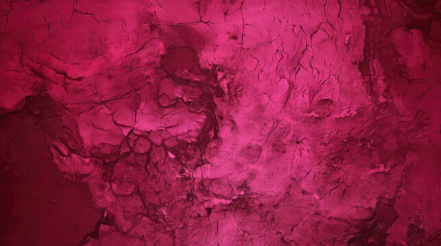 Black red rough surface. Viva magenta Toned old concrete wall. .Crushed crumbled distressed. Rough dirty surface.