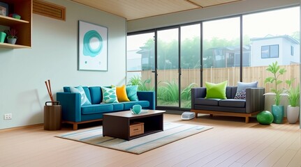 modern living room with sofa,  Captivating Modern Design