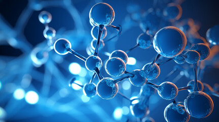 Hydrogen molecules - obrazy, fototapety, plakaty
