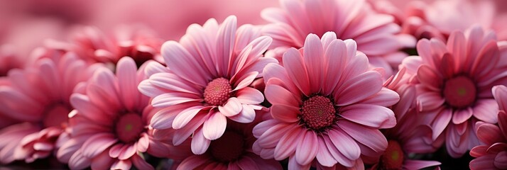 Flower Banner Pink Flowerbed Gerber Chrysanthemum , Banner Image For Website, Background, Desktop Wallpaper
