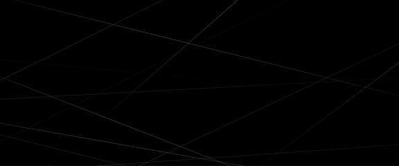 Vector abstract dark background of intersecting lines in black colors, black with white lines, triangles background modern design.