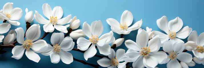 Flower White On Background Copy Space , Banner Image For Website, Background, Desktop Wallpaper