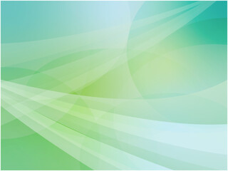 ドリーミーでメルヘンチックな波模様の抽象背景素材_グリーン×ブルー系