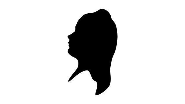 Margaret Tudor, black isolated silhouette