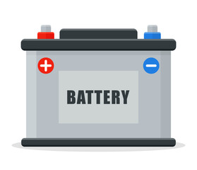 car battery flat design isolated - 695293627