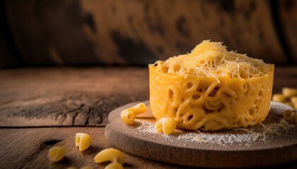 Copy Space image of A bowl of delicious Macaroni and cheese