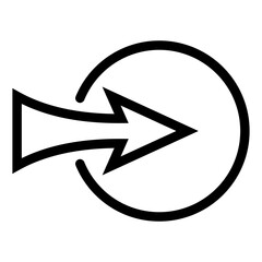 Icon authorization circle with arrow inward, log in login authorization - obrazy, fototapety, plakaty