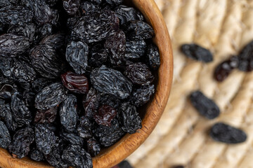 small dark raisins during cooking