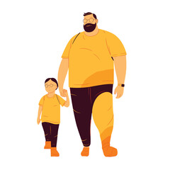 Obraz premium big dad and son