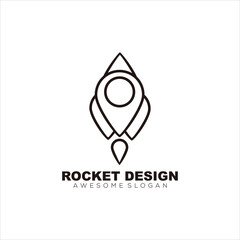 rocket logo mascot vector design