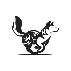 Siberian Husky Logo template Isolated. Brand Identity. Icon Abstract Vector graphic