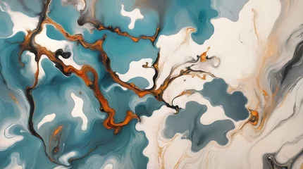 Gordijnen Abstract fluid art wallpaper © birdmanphoto