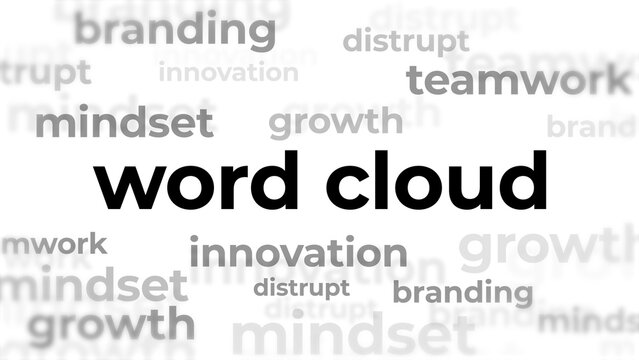 Word Cloud Typography Intro