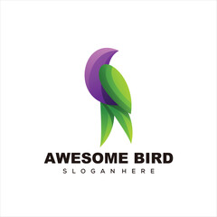 Fototapeta premium bird logo colorful gradient 