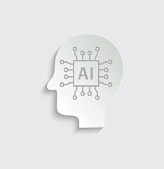 ai icon vector Artificial intelligence icon logo 