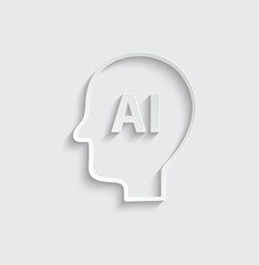 ai icon vector Artificial intelligence icon logo 