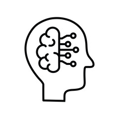 ai icon vector Artificial intelligence icon logo 