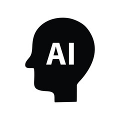 ai icon vector Artificial intelligence icon logo 