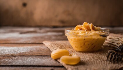 Copy Space image of A bowl of delicious Macaroni and cheese