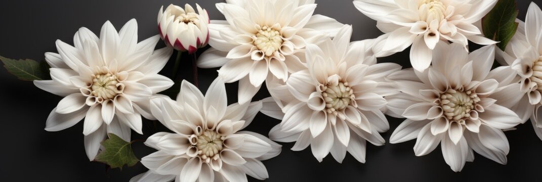Black White Flowers Funeral Chrysanthemums Bouquet , Banner Image For Website, Background, Desktop Wallpaper