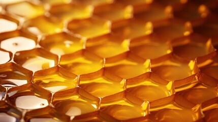 honeycomb close-up, texture, macro photo of honey