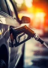 car refueling with gasoline, fuel for cars