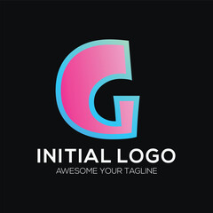 g initial logo colorful gradient 