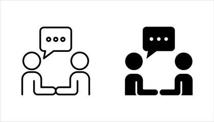 Speaking people icon set, Suitable for website design, app, and ui. vector illustration on white background