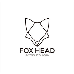 fox head logo colorful gradient 