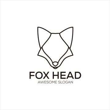 fox head logo colorful gradient 