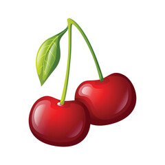 Cherry fruit icon design. Fresh fruit