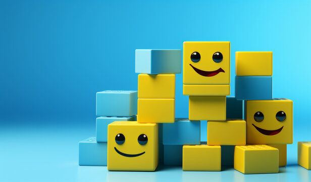 minimal lego block images, light blue background, free wallpapers created with Generative Ai